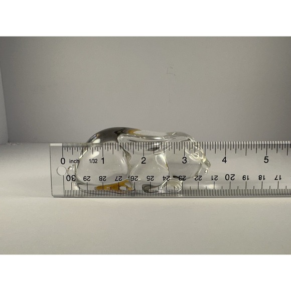 Clear Crystal Glass Crouching Rabbit Figurine, Princess House 24% Lead Crystal - Picture 4 of 5